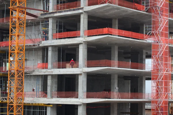 Beton gebouw in aanbouw — Stockfoto