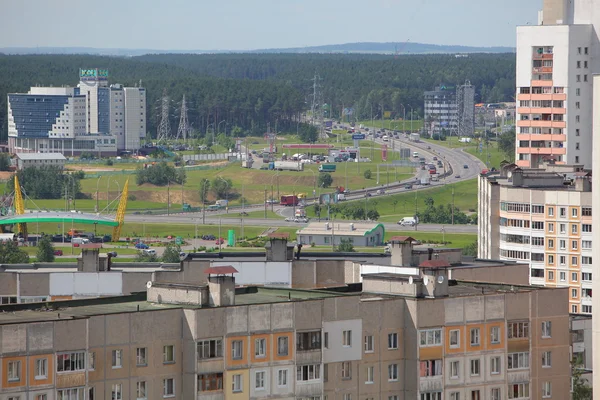 Місто будівництво в Мінську — стокове фото