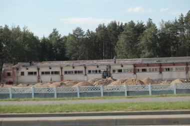 Şantiye, inşaat makinaları