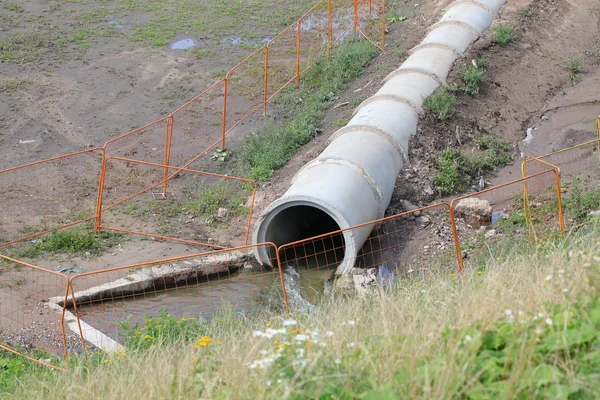 Collector pipe in ground — Stock Photo, Image