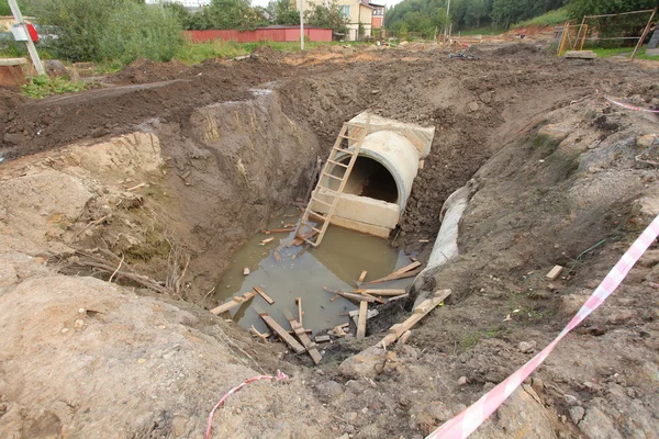 Tuyaux en béton collecteur — Photo