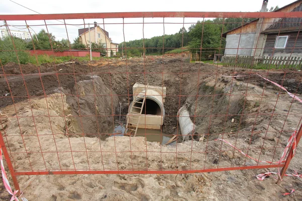 Toplayıcı beton borular — Stok fotoğraf