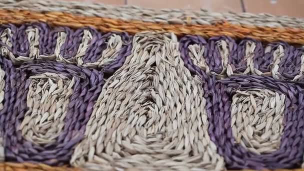 Braided mat patterned — Stock Video