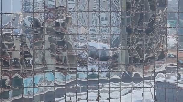 Зеркальные окна "Минск-Арены" — стоковое видео