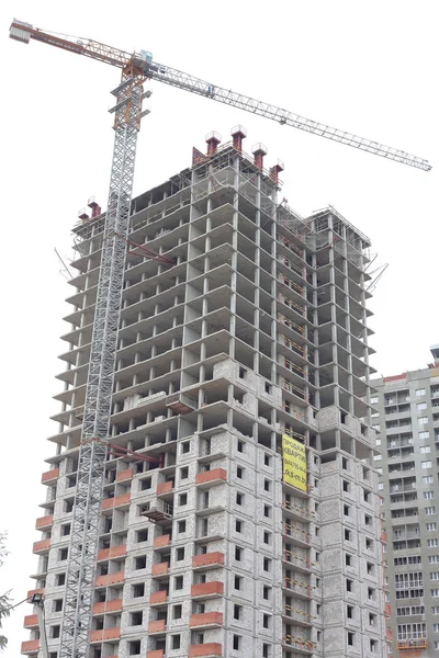 Site in opbouw van flatgebouw — Stockfoto