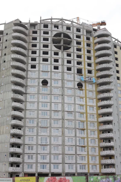 Site in opbouw van flatgebouw — Stockfoto