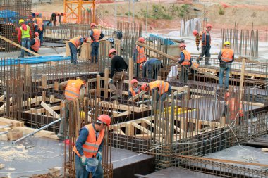 Minsk'te otel inşaatı