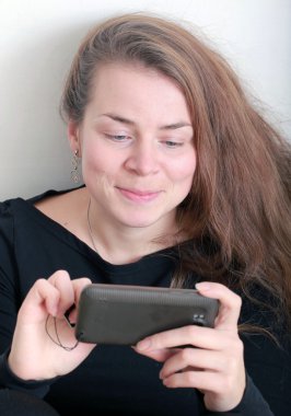 Güzel kız ile smartphone