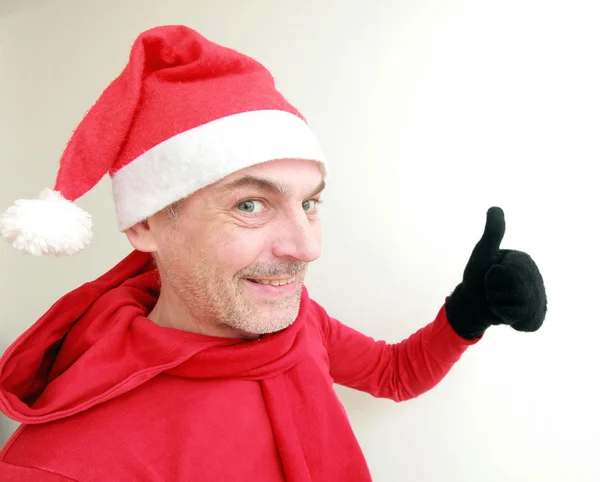 Santa showing thumbs up — Stock Photo, Image