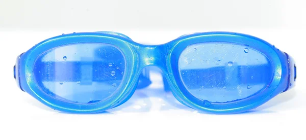 Blaue Schwimmbrille — Stockfoto