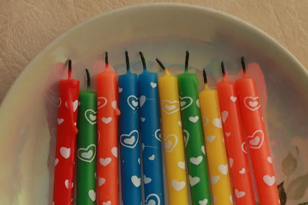 Color festive candle — Stock Photo, Image