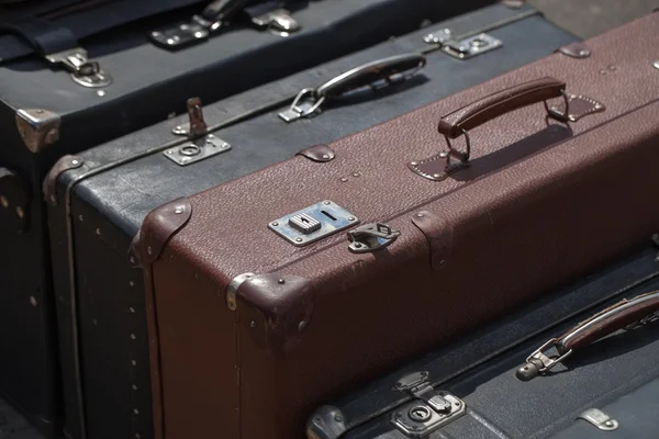 Old retro suitcases — Stock Photo, Image