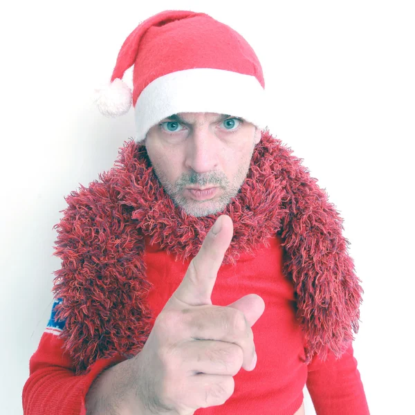 Man in Santa hat — Stock Photo, Image