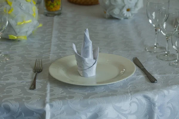 レストランでの結婚式お祝いテーブル — ストック写真