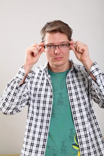 Smart young man in glasses — Stock Photo, Image