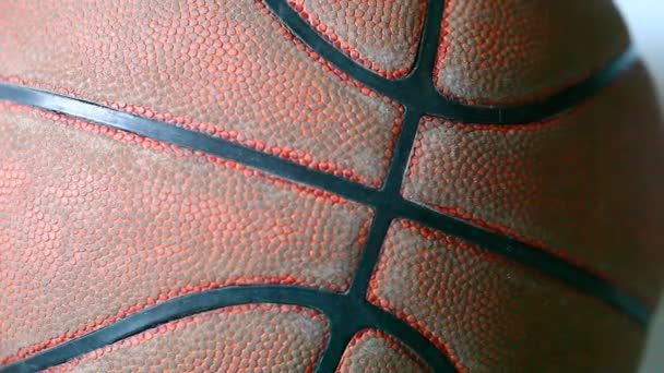 Old basketball ball — Stock Video