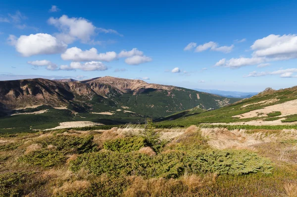 Paisagem de outono em um dia ensolarado nas montanhas — Fotografia de Stock