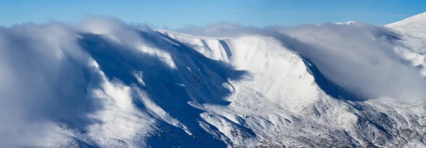 Paisaje Matutino Con Panorama Invierno — Foto de Stock