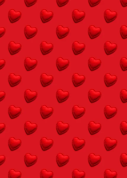 Patrón Abstracto Corazones Rojo Para Día San Valentín —  Fotos de Stock