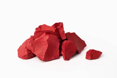 Kırmızı mühür balmumu beyaz arkaplanda izole edildi