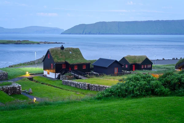 Kirkjubour Village Streymoy Has View Islands Sandoy Hestur Faroe Islands — Stock Photo, Image