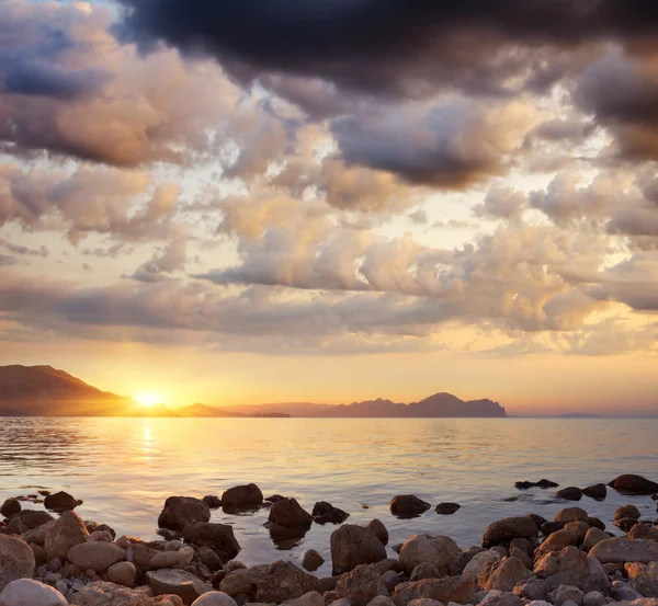 Vista al mar al atardecer — Foto de Stock