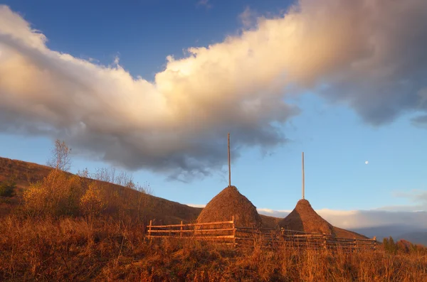 Haystack sul prato — Foto Stock