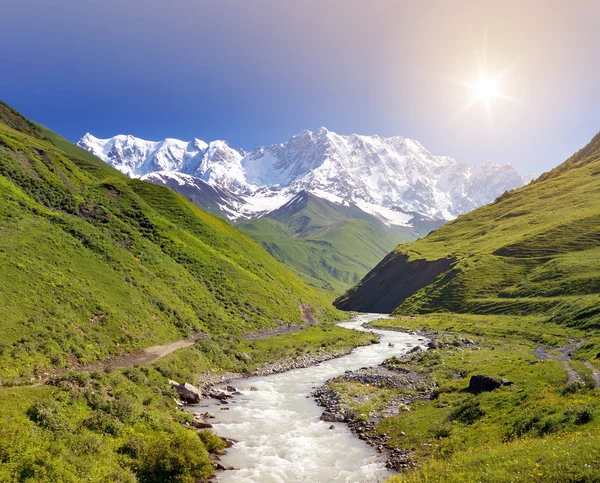 Sjchara berg i Kaukasus — Stockfoto