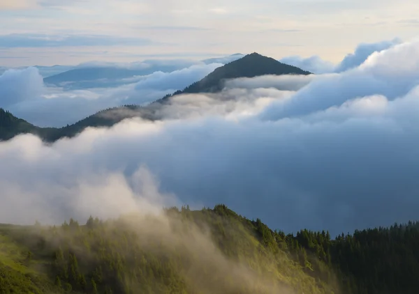 Pegunungan di awan — Stok Foto