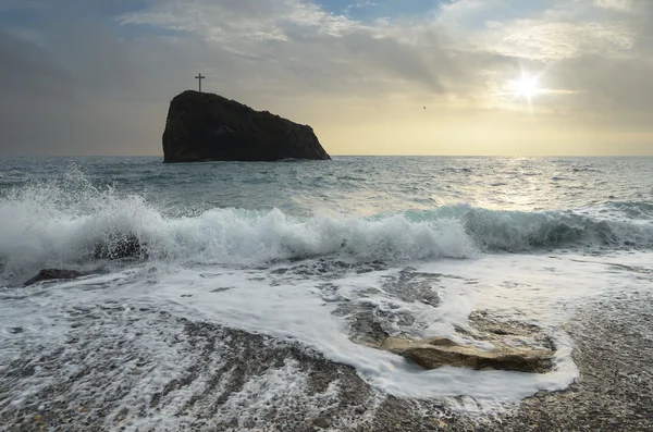 Roccia nel mare — Foto Stock