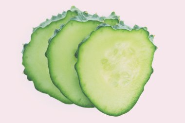 Slices of cucumber. Color toning. Low contrast. Filter Instagram