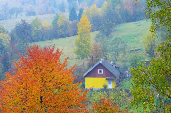 Cottage in legno in montagna — Foto Stock