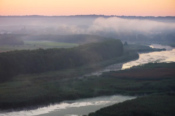 Morning mist over the river — Stock Photo, Image