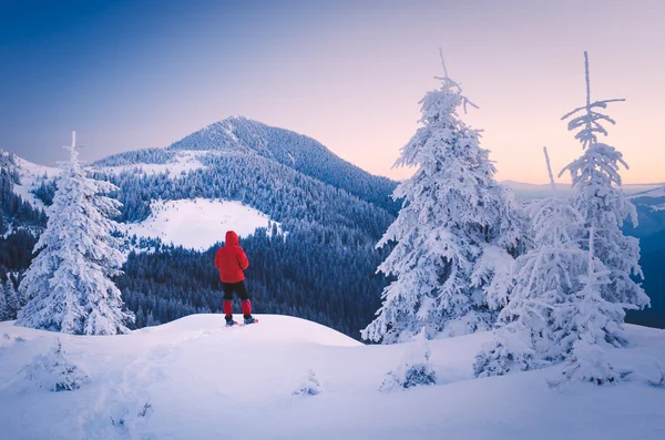 Touriste dans une veste rouge — Photo