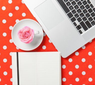 Kupası ve dizüstü dizüstü comuter yakınındaki