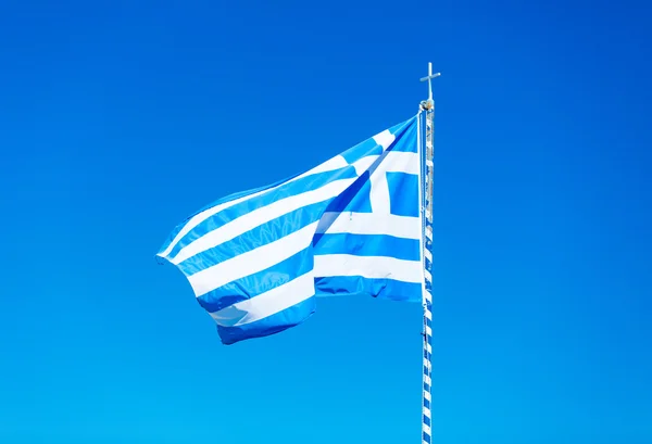 Photo of the greek flag — Stock Photo, Image