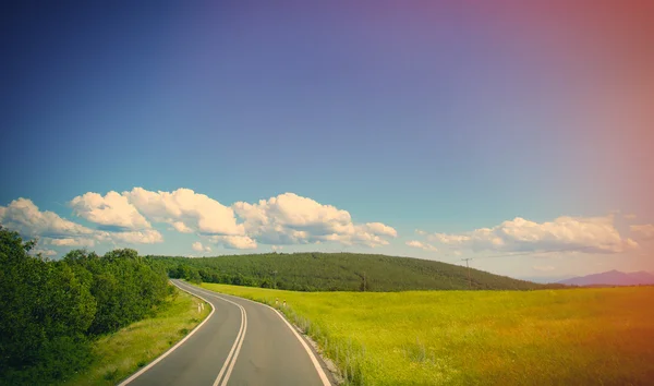 Carretera de campo en Grecia — Foto de Stock