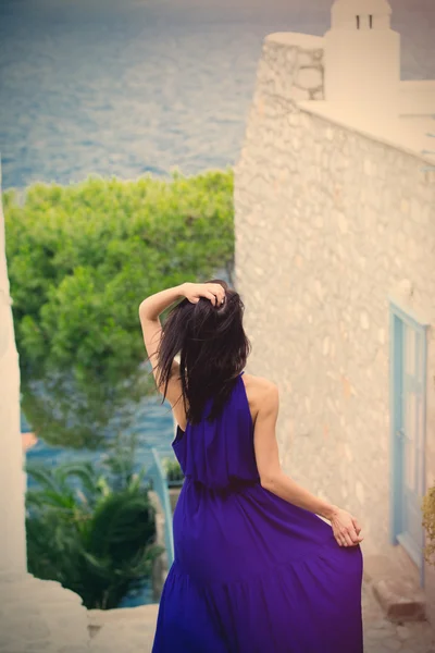 Jovem mulher na Grécia — Fotografia de Stock