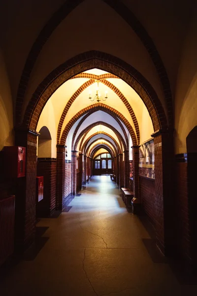 Corridor in university  in Poland — Stock Photo, Image