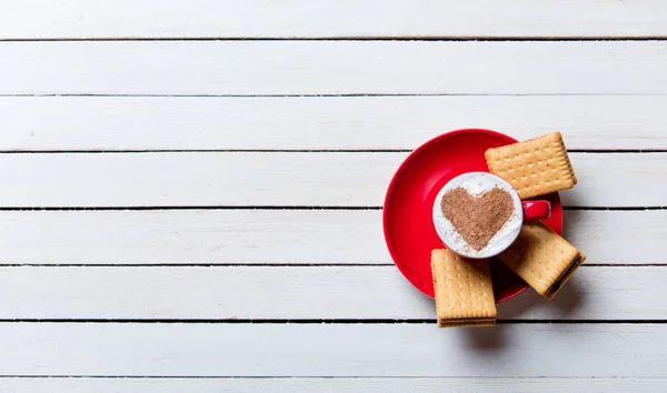 Egy csésze kávé és süti — Stock Fotó