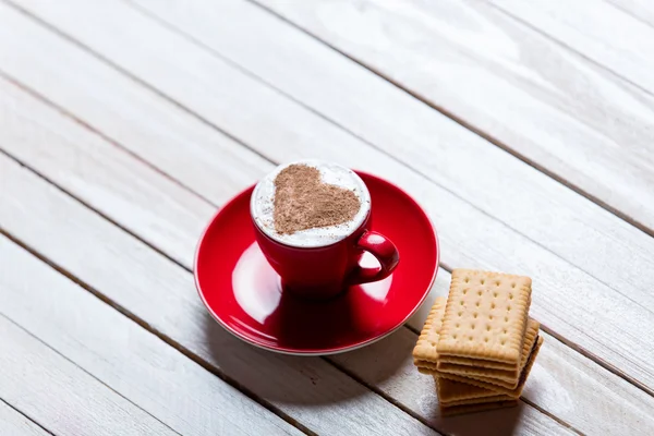 Taza de café y galletas — Foto de Stock