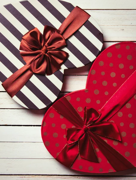 Regalos en forma de corazón — Foto de Stock