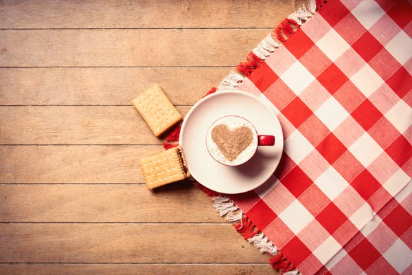 Tazza di caffè con cuore — Foto Stock