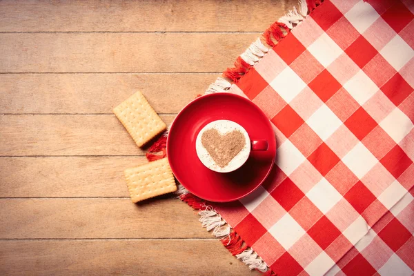 Kopp kaffe med hjärta — Stockfoto