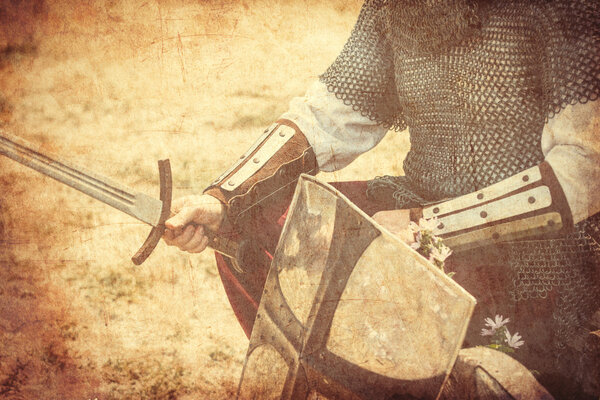 warrior with sword and shield