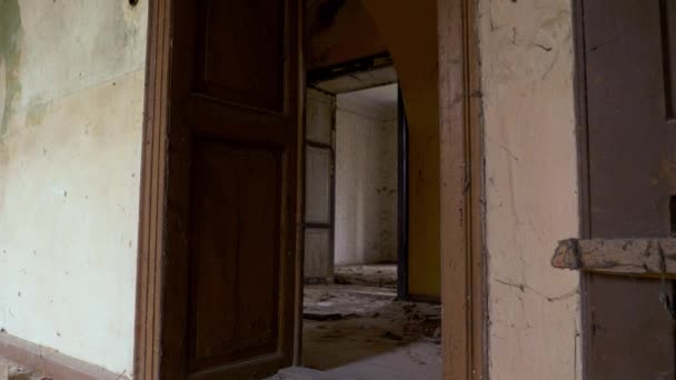 Interior Uma Casa Abandonada Polónia — Vídeo de Stock