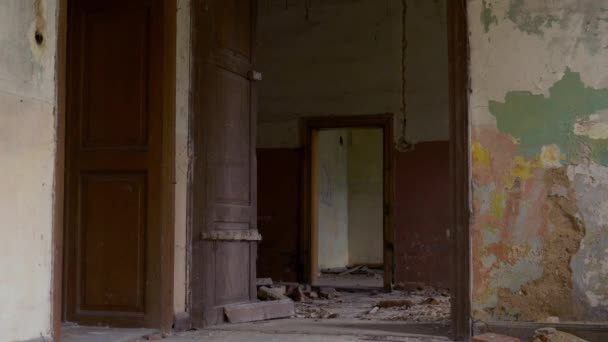 Interior Uma Casa Abandonada Polónia — Vídeo de Stock