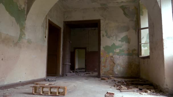 Interior Una Casa Abandonada Polonia — Vídeos de Stock