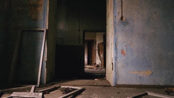 Egy Elhagyatott Ház Belseje Lengyelországban — Stock videók