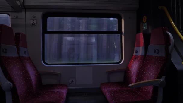 Lower Silesia Train Looking Widow Cabin — Stock Video